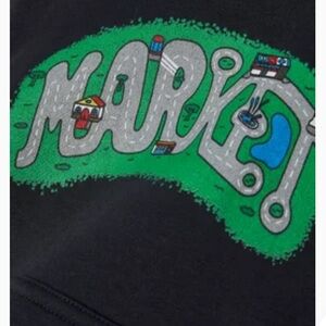 NIP Market Studios City Streets Black Graphic Tee with Road Design S RARE